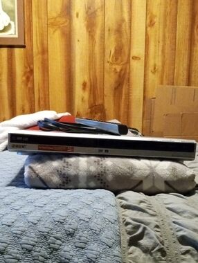 Sony Silver and Black DVD Player with Remote and Cables